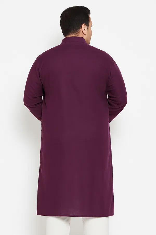 Plus_Size_Plain_Wine_Kurta_(3201)