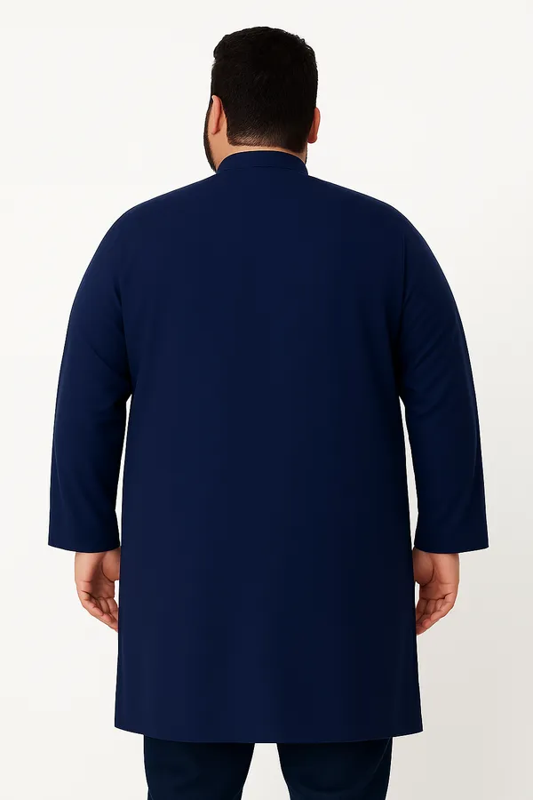 Plus_Size_Plain_Navy_Blue_Kurta_(3201)