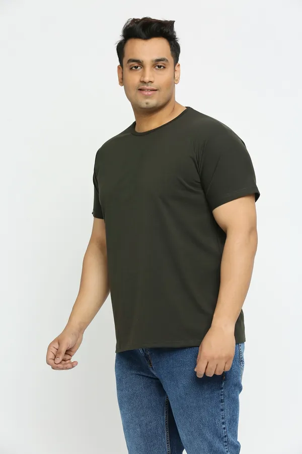 Pack_of_3_Plus_Size_Bottle_Green_,_Peacock_Blue_and_Rose_Gold_Round_Neck_T-Shirt_(2101)