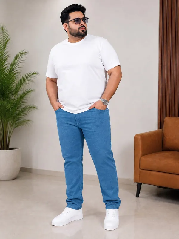 Plus_Size_Plain_Jeans_Denim_Blue_(5301)