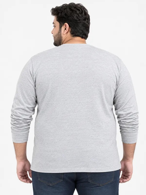 Plus_Size_Plain_Melange_Grey_Henley_T-Shirt_(2201)