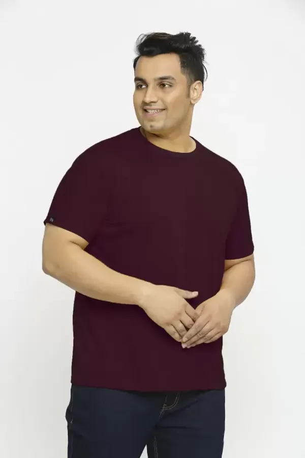 Pack_of_3_Plus_Size_Plain_Grey,_Black_and_Wine_Round_Neck_T-Shirt_(2101)