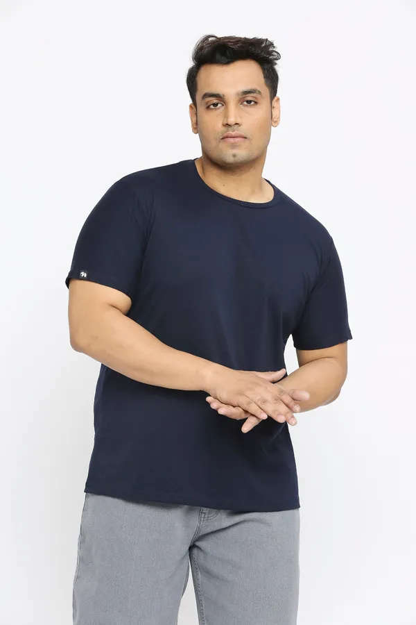 Pack_of_3_Plus_Size_Plain_Sky,_Navy_and_Grey_Round_Neck_T-Shirt_(2101)