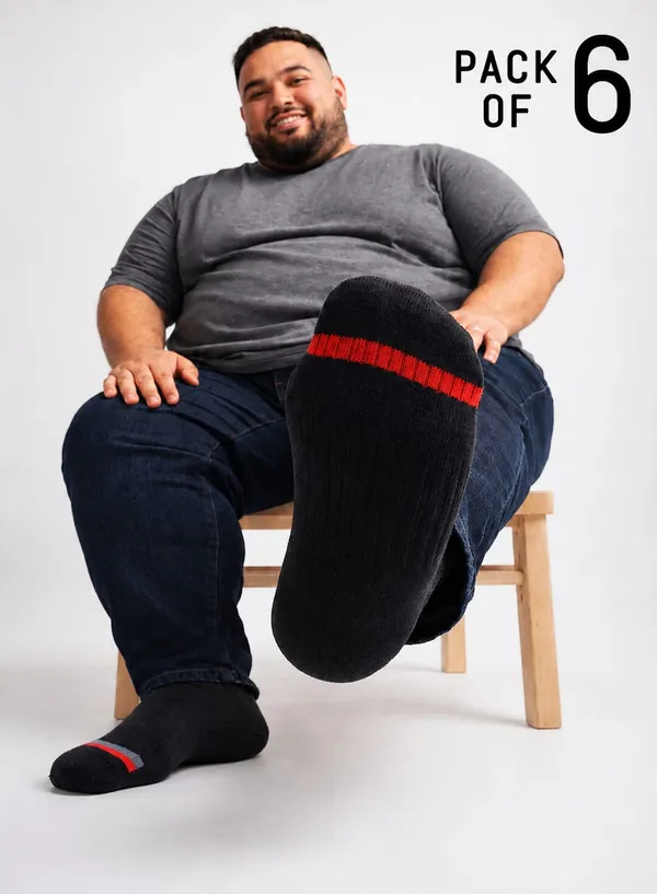 Plus_Size_Cotton_Ankle_Socks_Pack_of_6