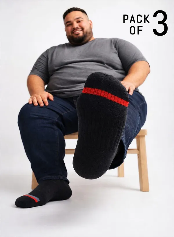 Plus_Size_Cotton_Ankle_Socks_Pack_of_3_