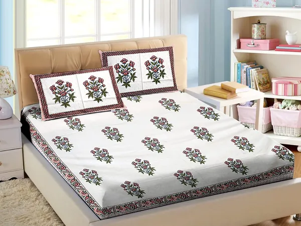 Brown_Pure_Cotton_King_Size_Bedsheet_Set_108_*_108_Inches