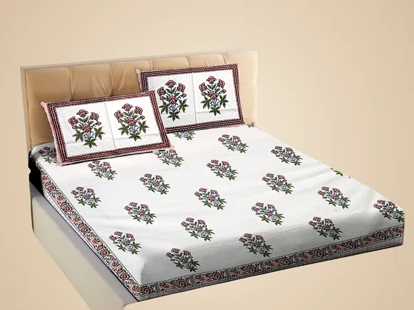 Brown_Pure_Cotton_King_Size_Bedsheet_Set_108_*_108_Inches