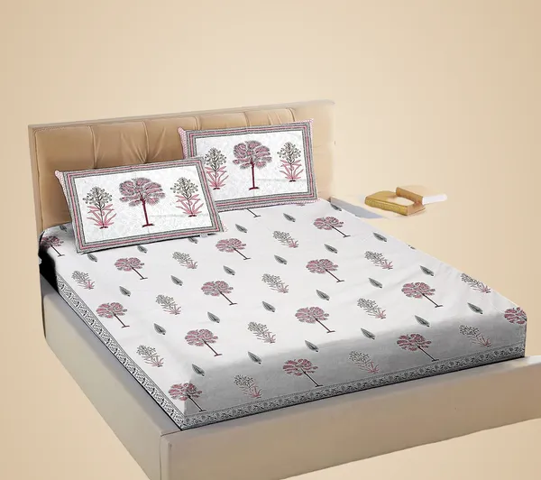 Brown_Pure_Cotton_Bedsheet_And_Pillow_King_Size_Set_108_*_108_Inches