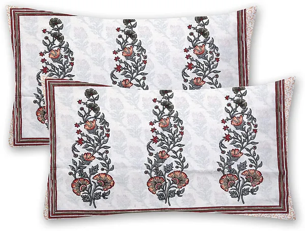 Brown_Pure_Cotton_Pillow_And_Bedsheet_King_Size_Set_108_*_108_Inches