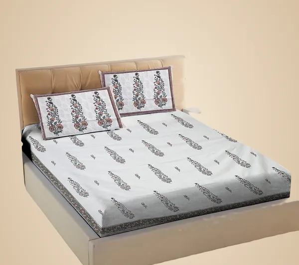 Brown_Pure_Cotton_Pillow_And_Bedsheet_King_Size_Set_108_*_108_Inches