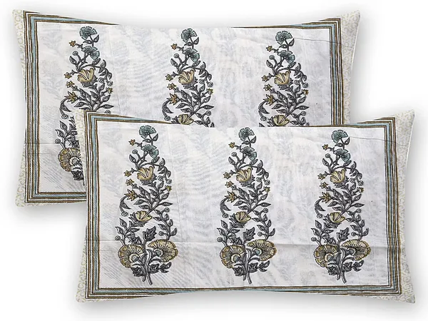 Green_Pure_Cotton_Pillow_And_Bedsheet_King_Size_Set_108_*_108_Inches