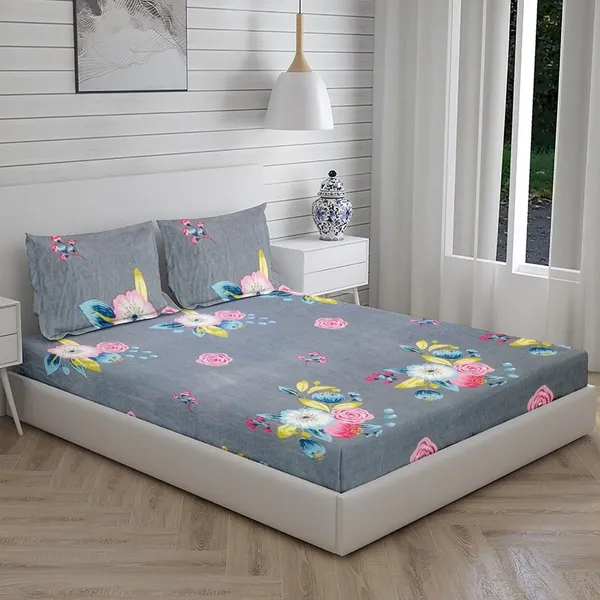 Multicolor_100%_Microfiber_Bedsheet_For_Double_Bed_With_2_Pillow_Covers_Breathable_|_Wrinklefree_And_Softtouch_Floral_Print_Sheet