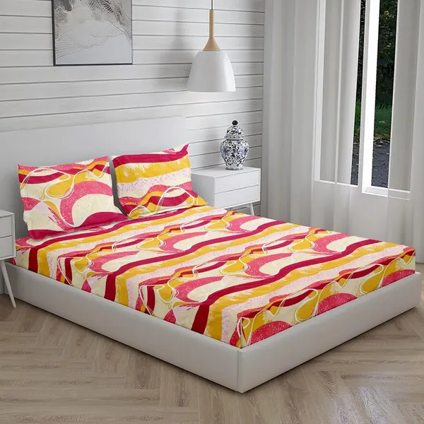 Multicolor_100%_Microfiber_Bedsheet_For_Double_Bed_With_2_Pillow_Covers_Breathable_|_Wrinklefree_And_Softtouch_Floral_Print_Sheet