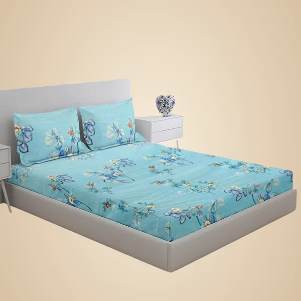 Multicolor_100%_Microfiber_Bedsheet_For_Double_Bed_With_2_Pillow_Covers_Breathable_|_Wrinklefree_And_Softtouch_Floral_Print_Sheet