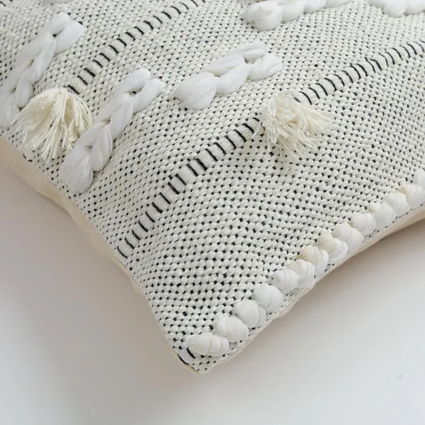 Grey_Boho_Decorative_Cushion_Covers,_Floral_Tufted_Design_With_Tassels