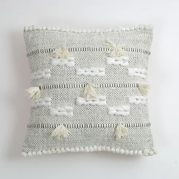Grey_Boho_Decorative_Cushion_Covers,_Floral_Tufted_Design_With_Tassels