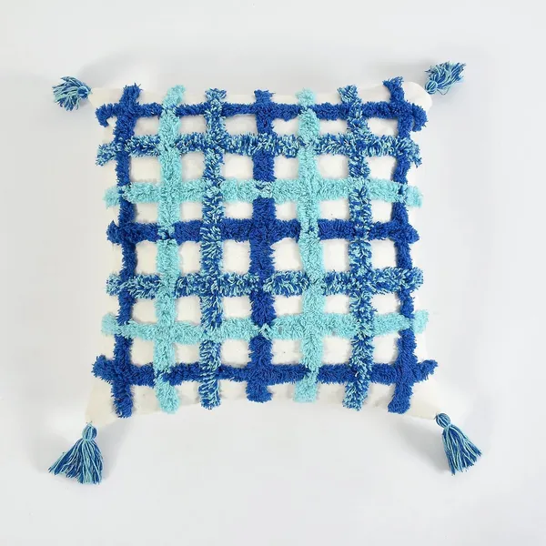 Blue_Boho_Decorative_Cushion_Covers,_Floral_Tufted_Design_With_Tassels
