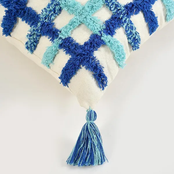 Blue_Boho_Decorative_Cushion_Covers,_Floral_Tufted_Design_With_Tassels