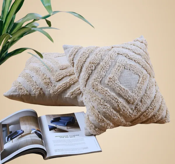 Cream1_Boho_Decorative_Cushion_Covers,_Floral_Tufted_Design_With_Tassels