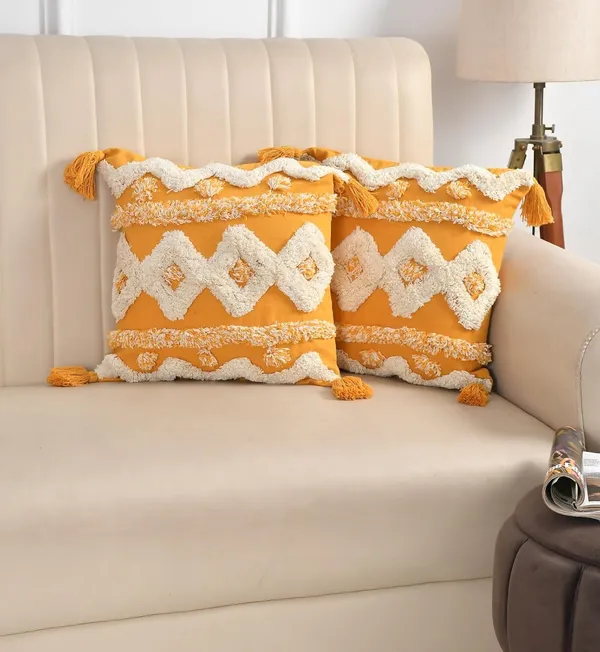 Diamond_Cream_Boho_Decorative_Cushion_Covers,_Floral_Tufted_Design_With_Tassels