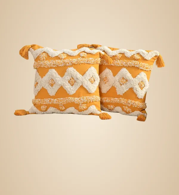 Diamond_Cream_Boho_Decorative_Cushion_Covers,_Floral_Tufted_Design_With_Tassels