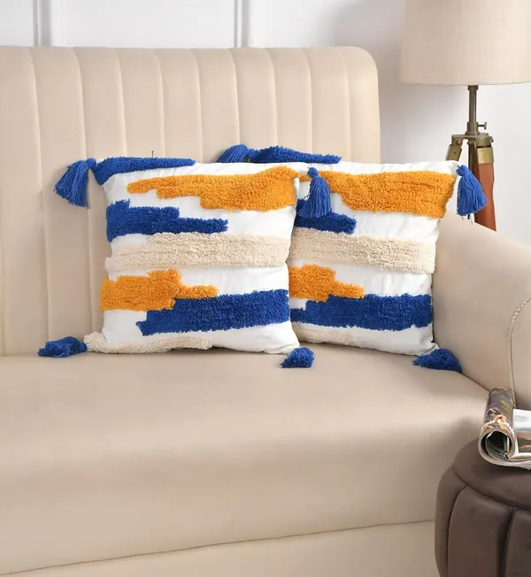 Blue_Yellow_White_Boho_Decorative_Cushion_Covers,_Floral_Tufted_Design_With_Tassels