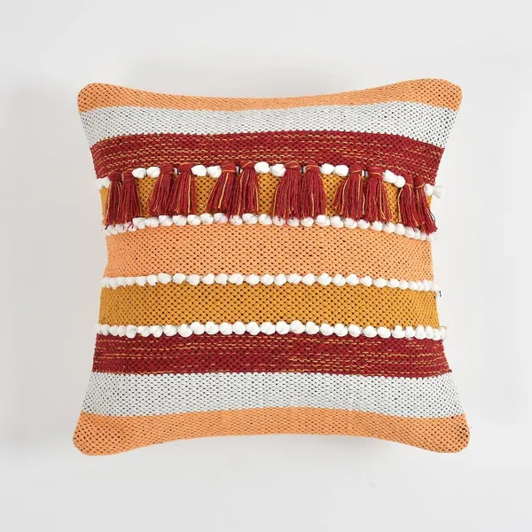 Mustard_White_Red_Boho_Decorative_Cushion_Covers,_Floral_Tufted_Design_With_Tassels