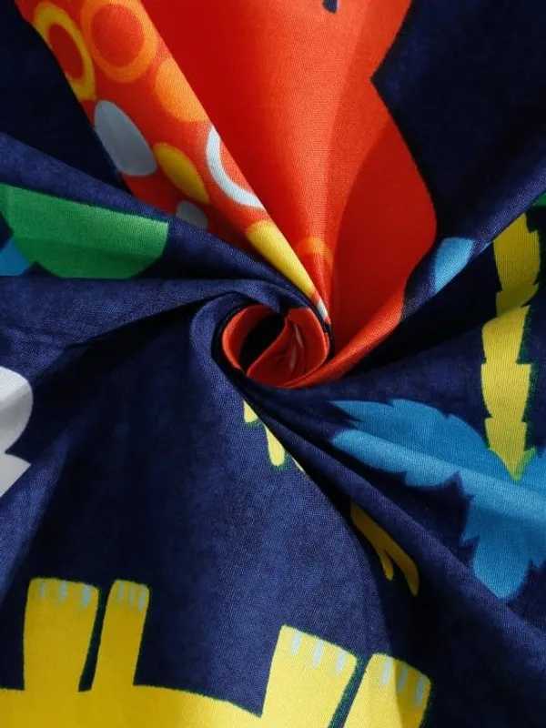 Blue_Kids_Bedsheet_In_Dino_Print_(Blue)_Flat_Bedsheet_90_X_100_In_With_2_Pillow_Covers