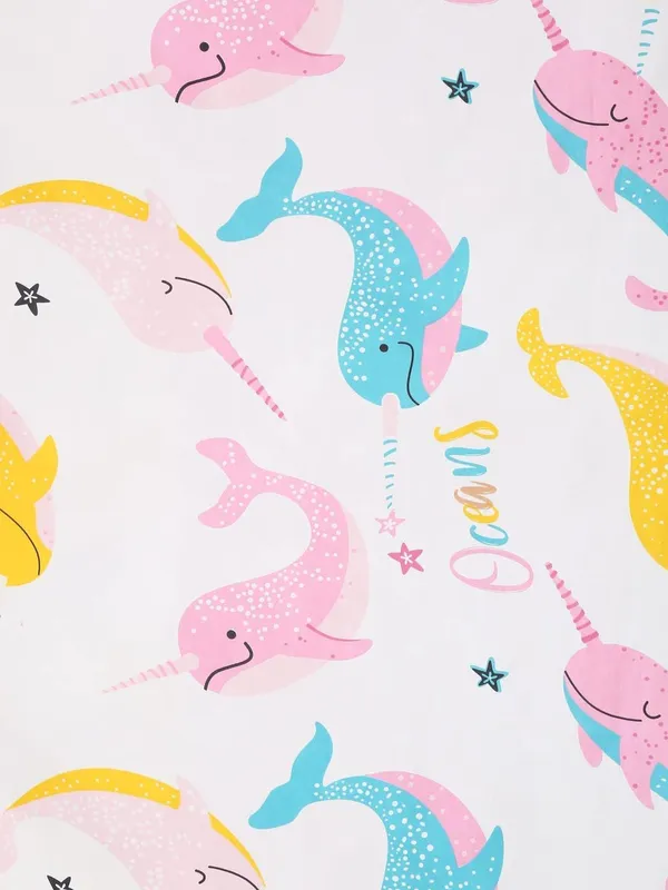 Blue_Cotton_Double_Bedsheet_Set_With_2_Pillow_Covers,_Sweet_Fish_Print,_230_X_254_Cm