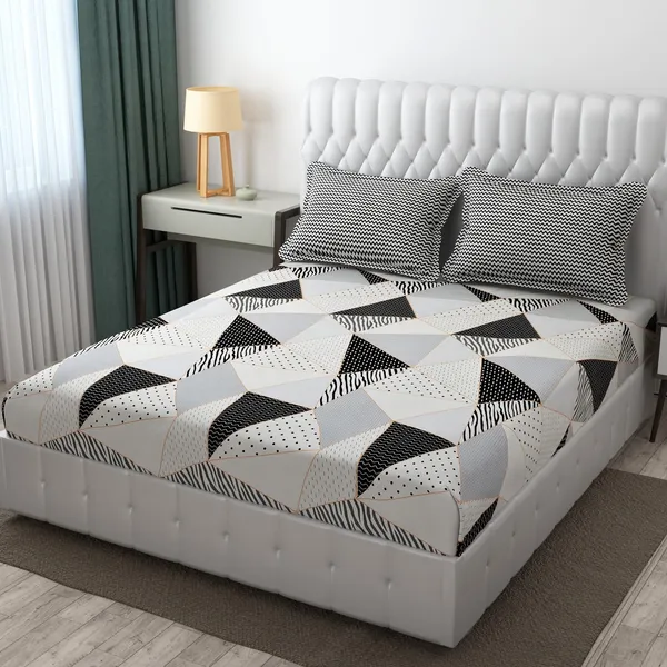 Black_Geometric_Pattern_Bedding_Set_With_Pillow_Cover,_Modern_Bedroom_Collection