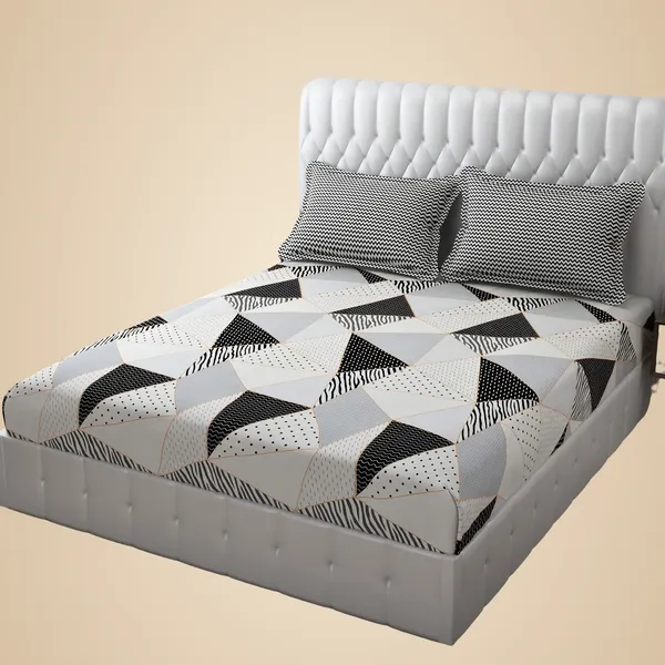 Black_Geometric_Pattern_Bedding_Set_With_Pillow_Cover,_Modern_Bedroom_Collection