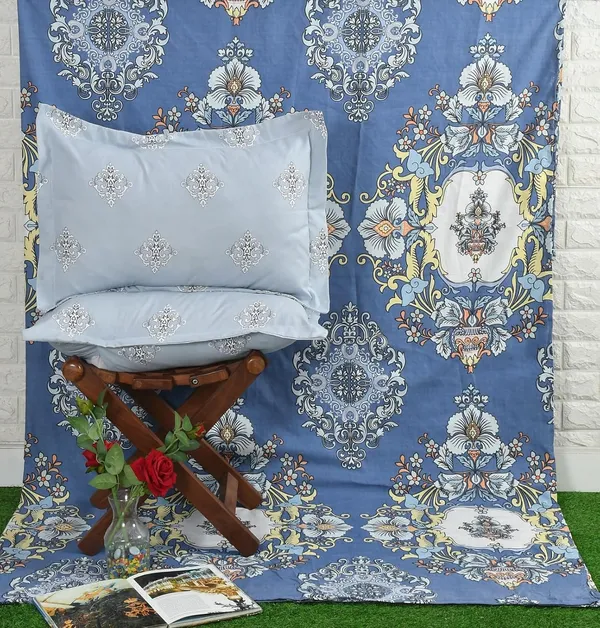 Blue_Diamond_Pattern_Print_Bedding_Set_With_Contrasted_Pillowcases,_Modern_Bedroom_Collection,_Blue_Base_With_White_Color_Pattern_In_King_Size_(108_X_108_In)