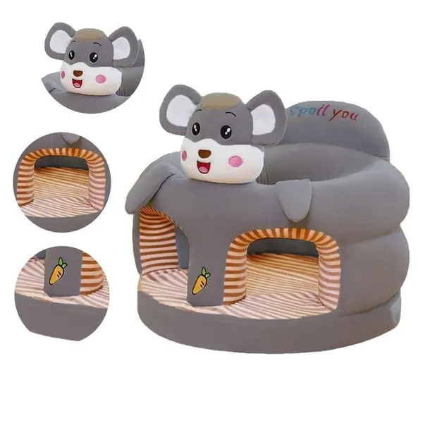 Grey_White_Kids_Plush_Sofa_Chair,_Animal_Design,_Pink_Cat,_40_X_35_Cm,_Striped_Interior