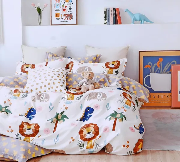 Blue_Cotton_Double_Bedsheet_Set_With_2_Pillow_Covers,_Sweet_Fish_Print,_230_X_254_Cm
