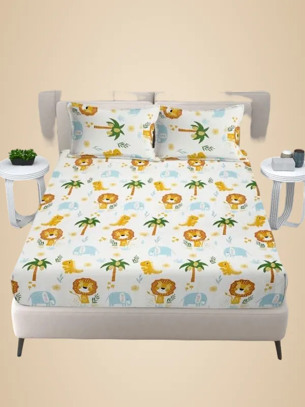 Blue_Cotton_Double_Bedsheet_Set_With_2_Pillow_Covers,_Sweet_Fish_Print,_230_X_254_Cm