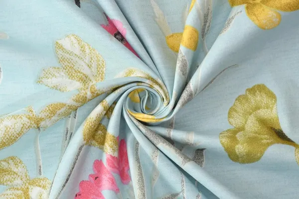 Light_Blue_Cotton_Floral_Double_Bedsheet_Set_With_2_Pillow_Covers,_72_X_78_X_8_In