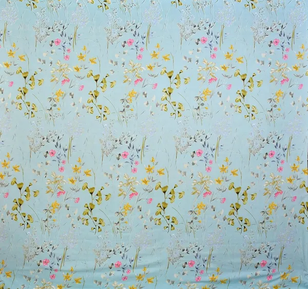 Light_Blue_Cotton_Floral_Double_Bedsheet_Set_With_2_Pillow_Covers,_72_X_78_X_8_In