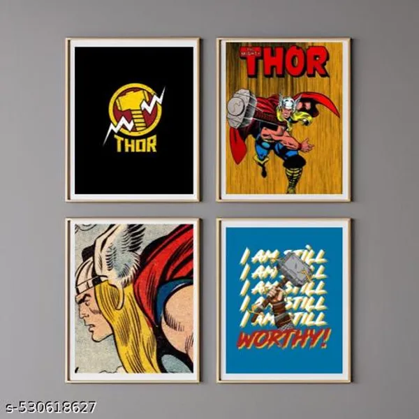 Pack_Of_4_God_Of_Thunder_A4_Without_Frame_Wall_Poster_Poster_For_Room_Home_And_Office_Decor_Multicolor_Pack_Of_1