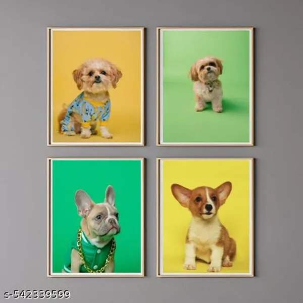Pack_Of_4_Puppies_A4_Without_Frame_Wall_Poster_Poster_For_Room_Home_And_Office_Decor_Multicolor_Pack_Of_1