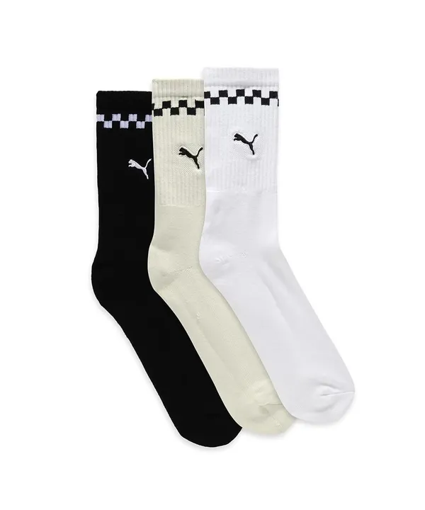 Puma_Chequered_Heritage_Long_Crew_Socks_Pack_Of_3_Warm_White_Black_White_S