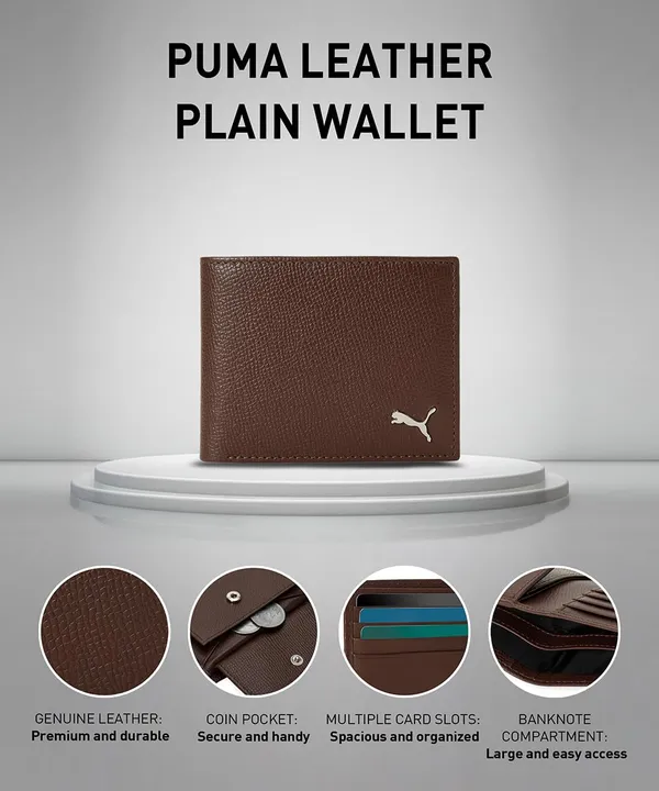 Puma_Unisex_Adult_Leather_Plain_Wallet_Brown_Mushroom_9105802
