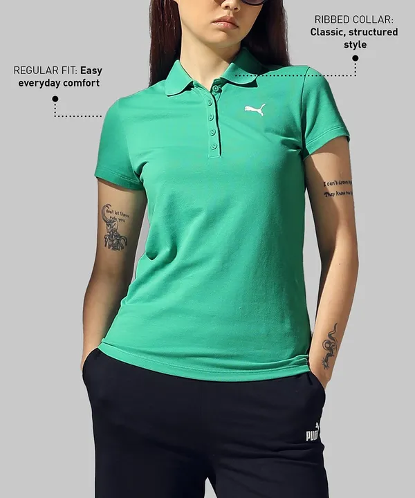 Puma_Women_Solid_Cotton_Essential_Logo_Regular_Fit_Polo_T_Shirt
