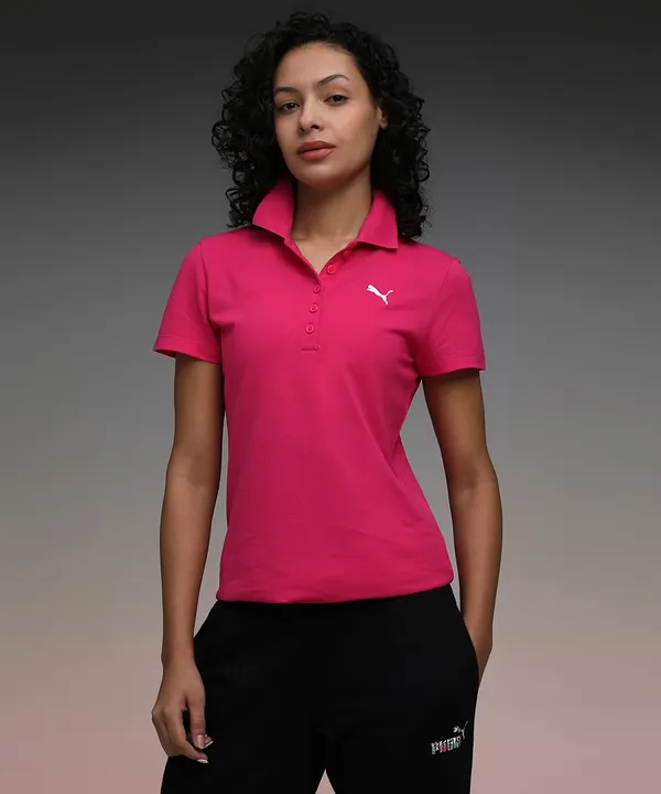 Puma_Women_Solid_Cotton_Essential_Logo_Regular_Fit_Polo_T_Shirt