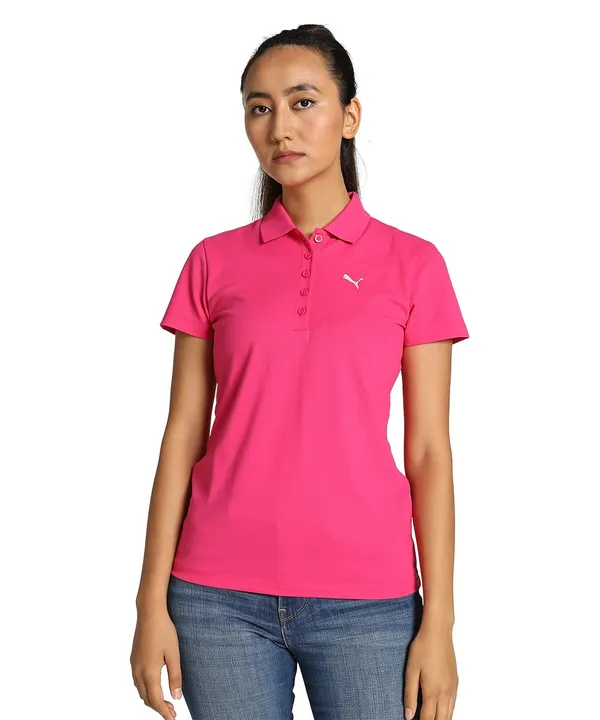 Puma_Women_Solid_Cotton_Essential_Logo_Regular_Fit_Polo_T_Shirt