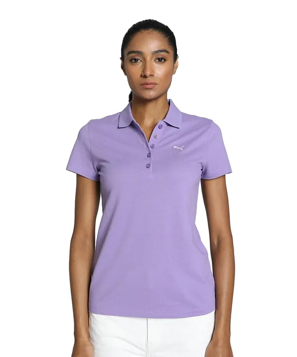 Puma_Women_Solid_Cotton_Essential_Logo_Regular_Fit_Polo_T_Shirt