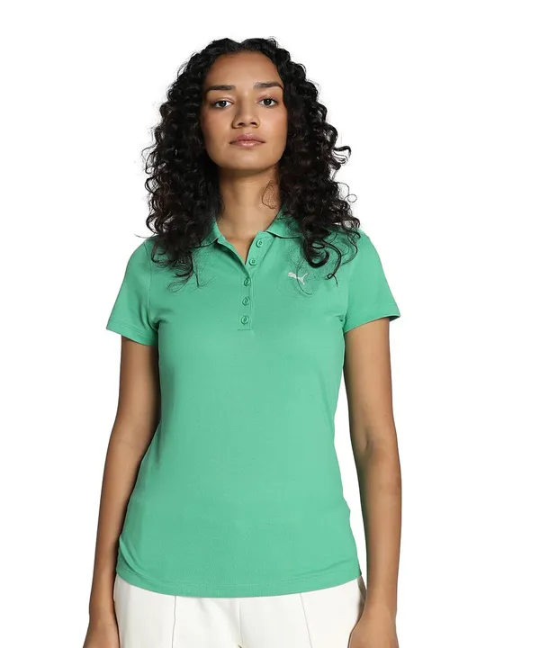 Puma_Women_Solid_Cotton_Essential_Logo_Regular_Fit_Polo_T_Shirt