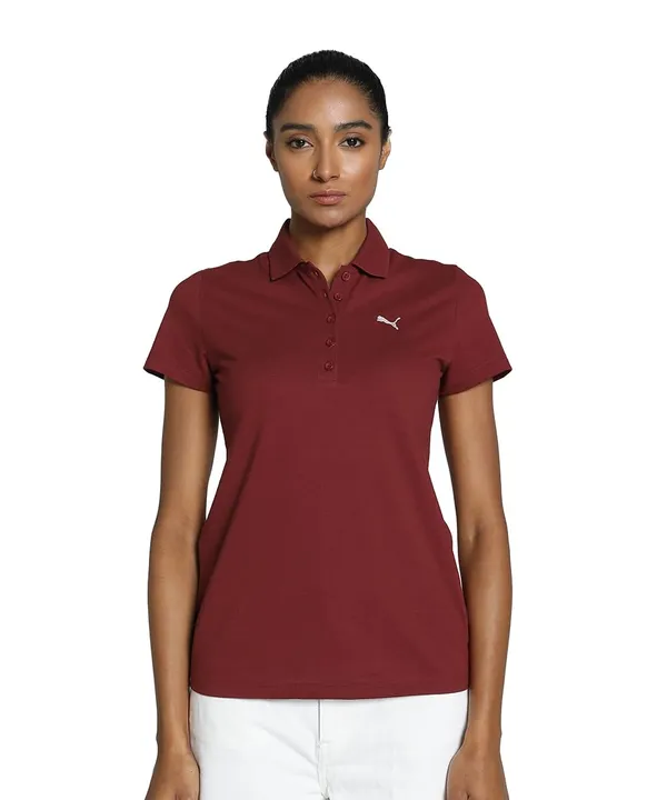 Puma_Women_Solid_Cotton_Essential_Logo_Regular_Fit_Polo_T_Shirt