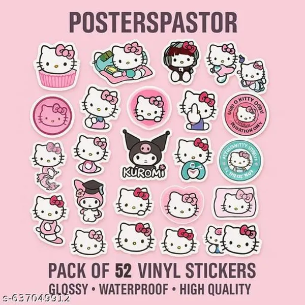 52_Piece_Kitty_Vinyl_Sticker_Pack_Glossy_Waterproof_Adorable