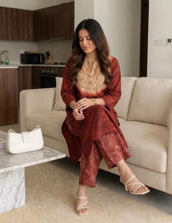 Anvika_Maroon_Kurta_Set