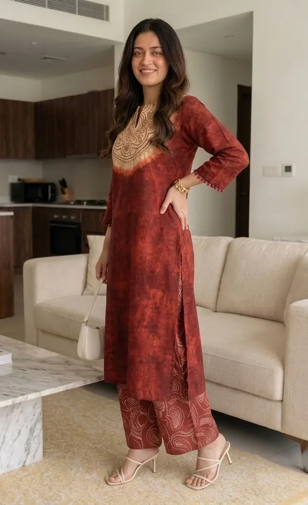 Anvika_Maroon_Kurta_Set